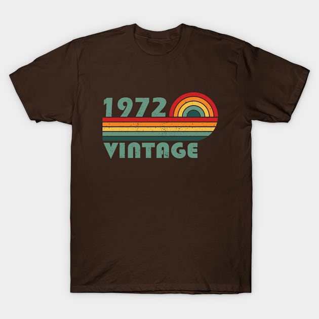 vintage 1972 birthday gift T-Shirt by omitay